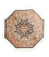 Seidenteppich - Kaschmir Seide sonderform - 127 x 125 cm - blau