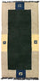 Nepal Teppich 140 x 70 cm - grün
