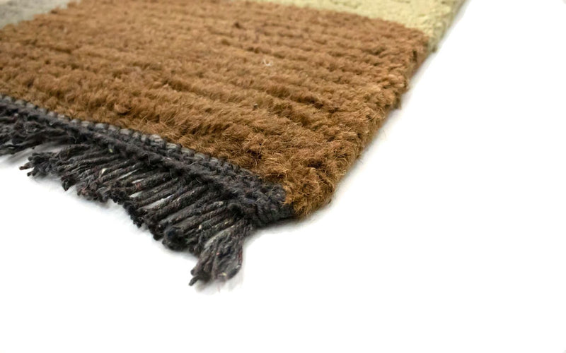 Nepal Teppich 140 x 70 cm - grau
