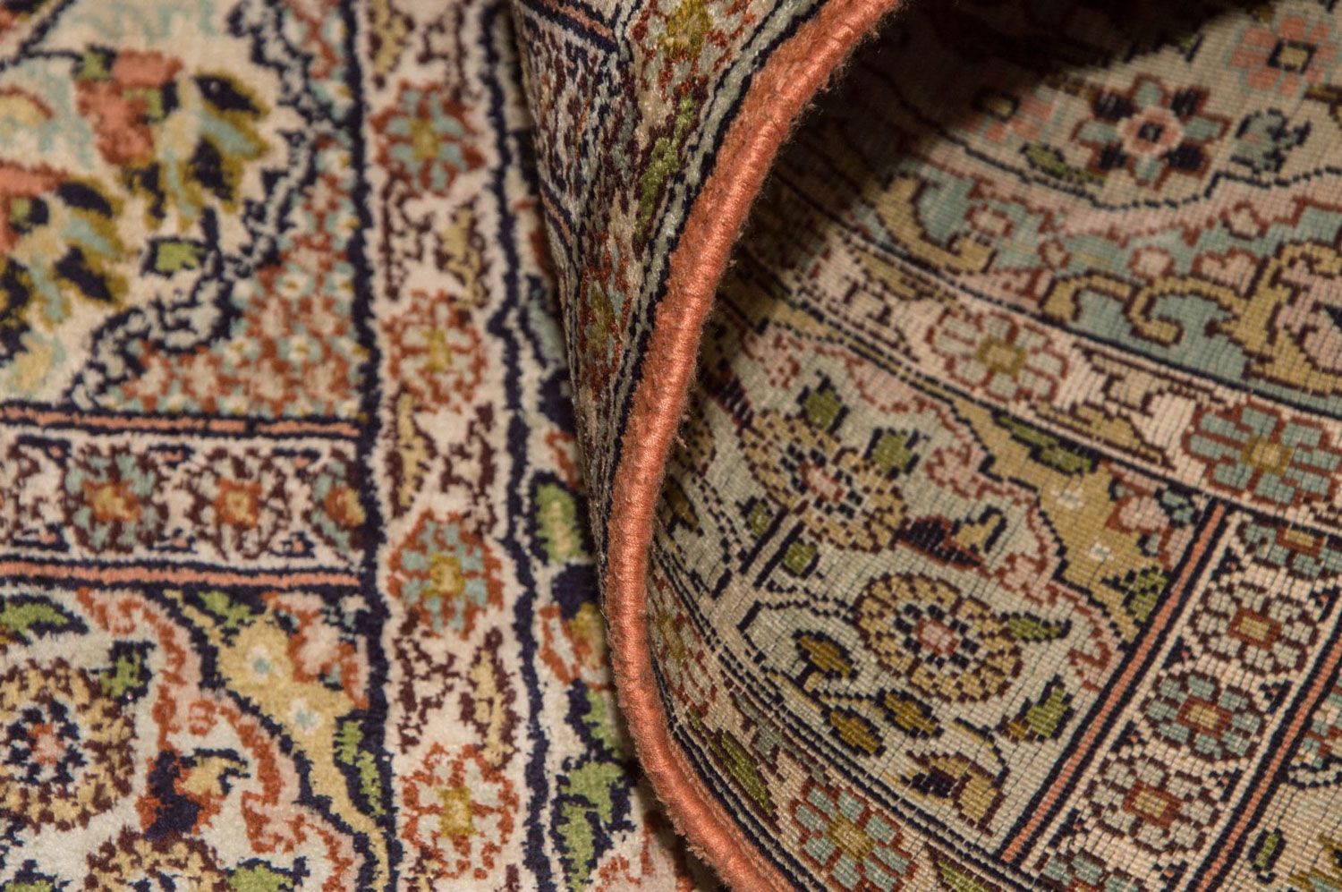Seidenteppich - Kaschmir Seide 270 x 75 cm Teppich Läufer