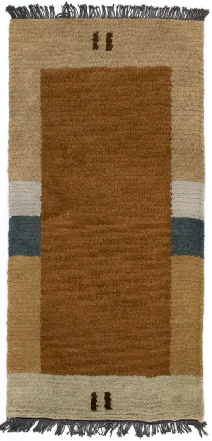 Nepal Teppich 140 x 70 cm - braun