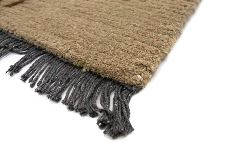 Nepal Teppich 140 x 70 cm - braun