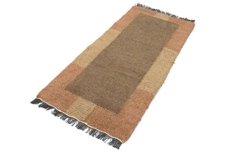 Nepal Teppich 140 x 70 cm - braun