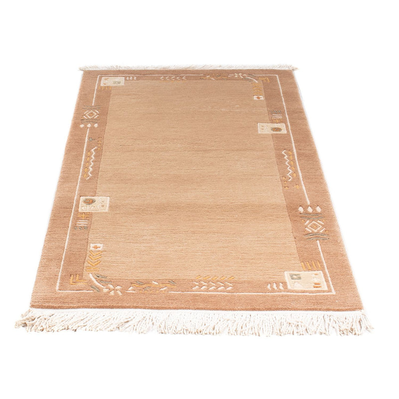Nepal Teppich - Royal - 144 x 73 cm - hellbraun