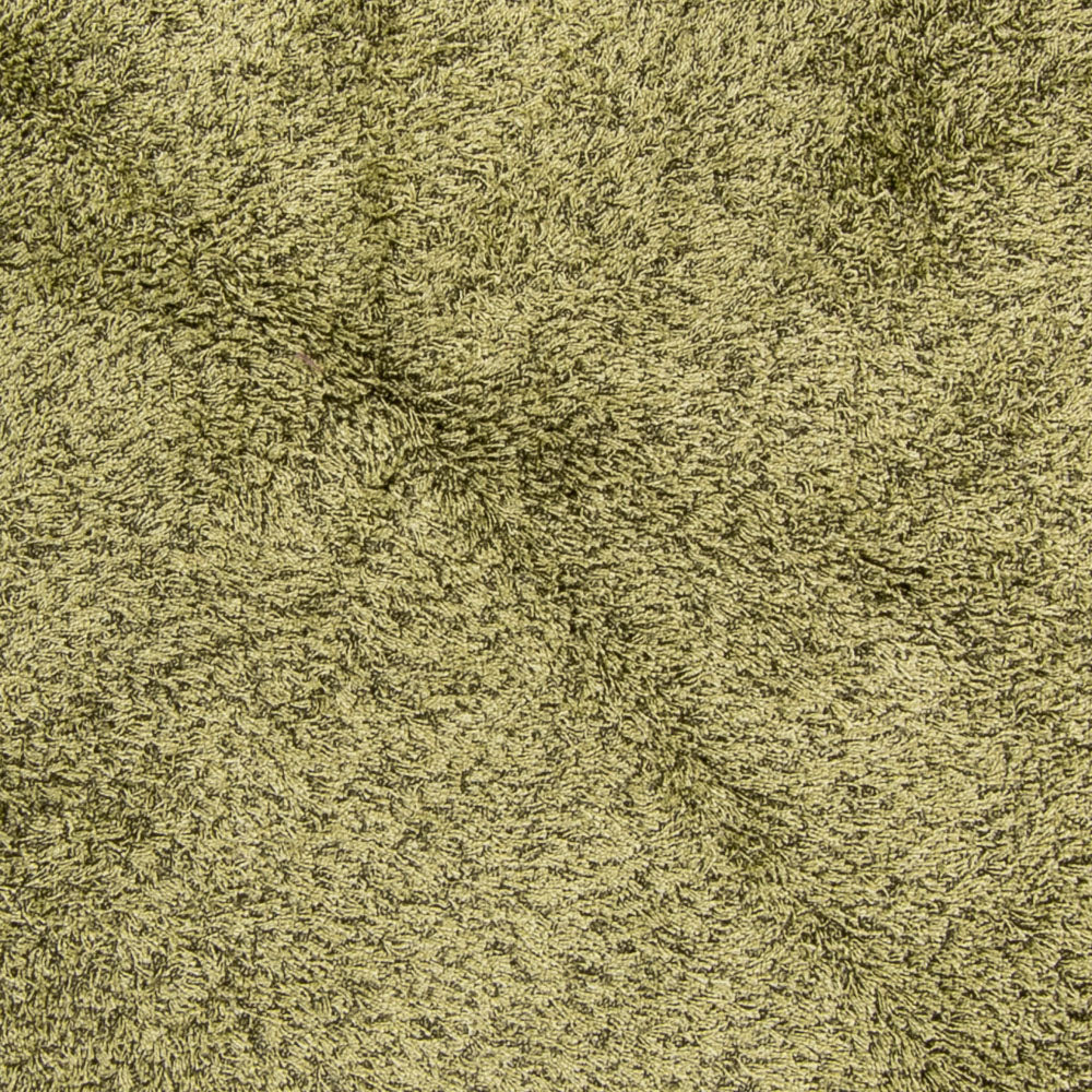 Hochflor Teppich rund  - 200 x 200 cm - olivgrün
