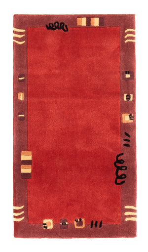 Moderner Teppich - 140 x 70 cm - rot