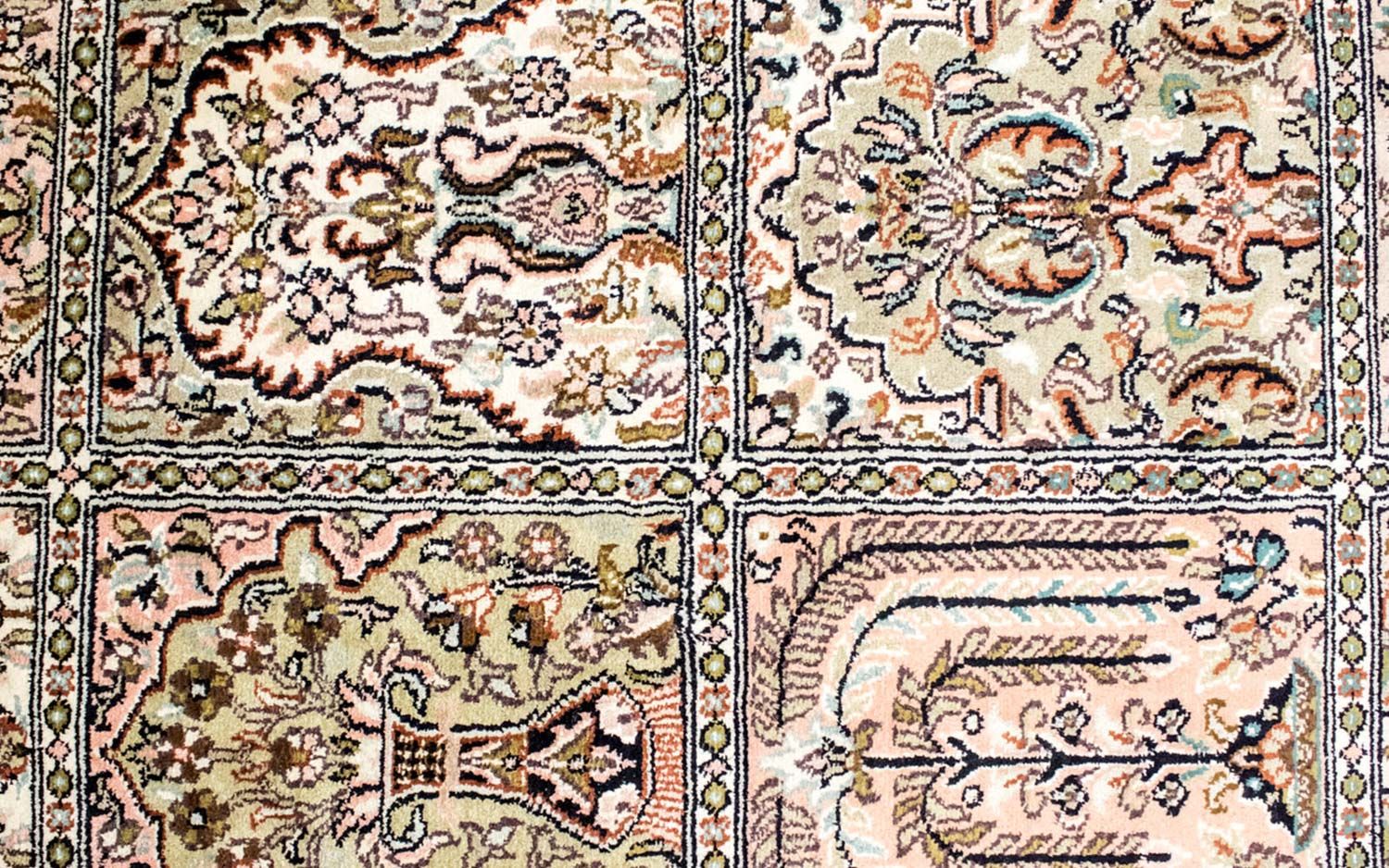 Seidenteppich - Kaschmir Seide 124 x 65 cm Teppichbrücke