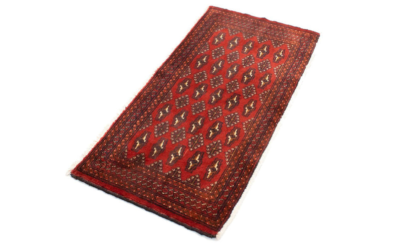 Turkaman Teppich 100 x 50 cm - rot