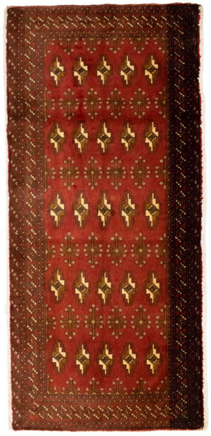 Turkaman Teppich 130 x 60 cm - rost