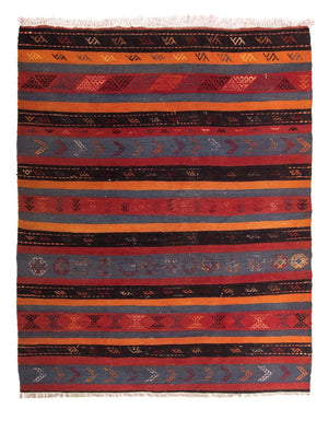 Kelim Teppich - Old 205 x 160 cm - mehrfarbig