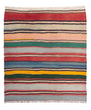 Kelim Teppich - Old 160 x 150 cm - mehrfarbig