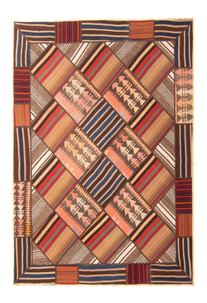 Patchwork Teppich 200 x 150 cm - mehrfarbig