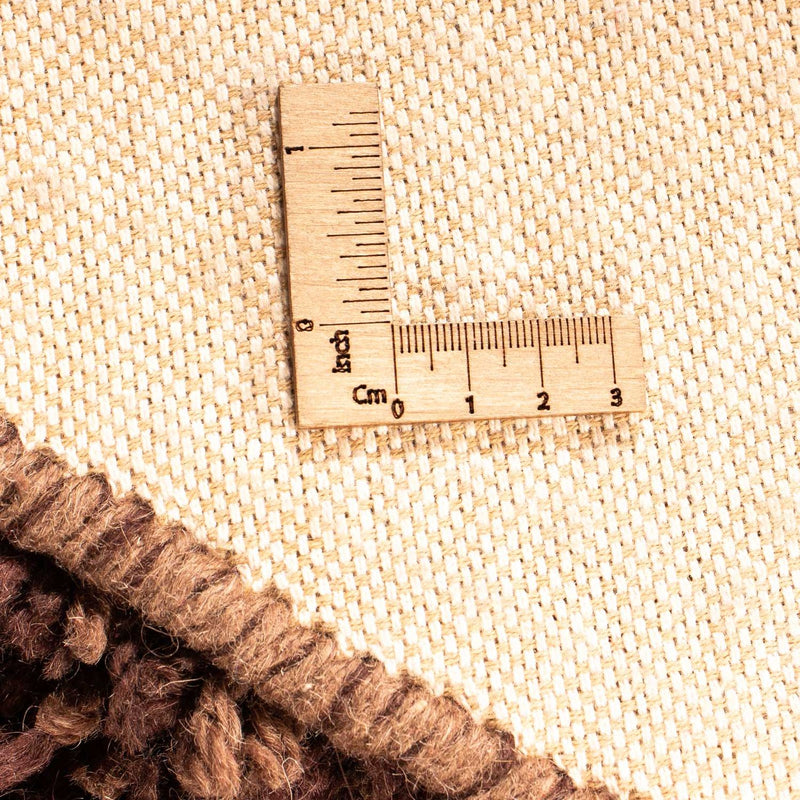 Hochflor Teppich 150 x 150 cm - braun