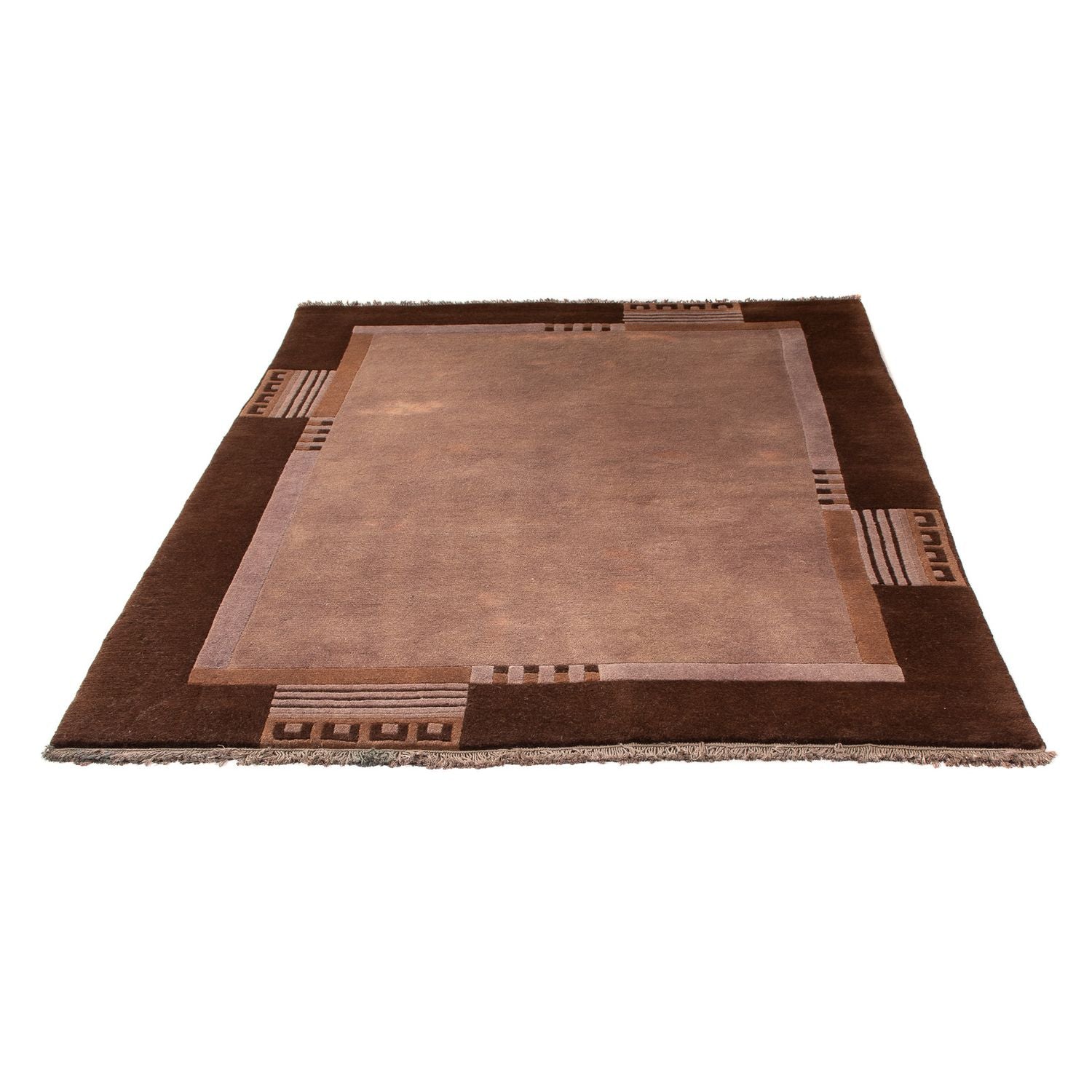 Nepal Teppich 193 x 142 cm - hellbraun