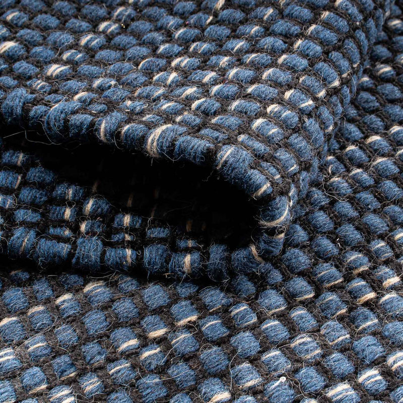 Kelim Teppich - Trendy 88 x 62 cm - dunkelblau