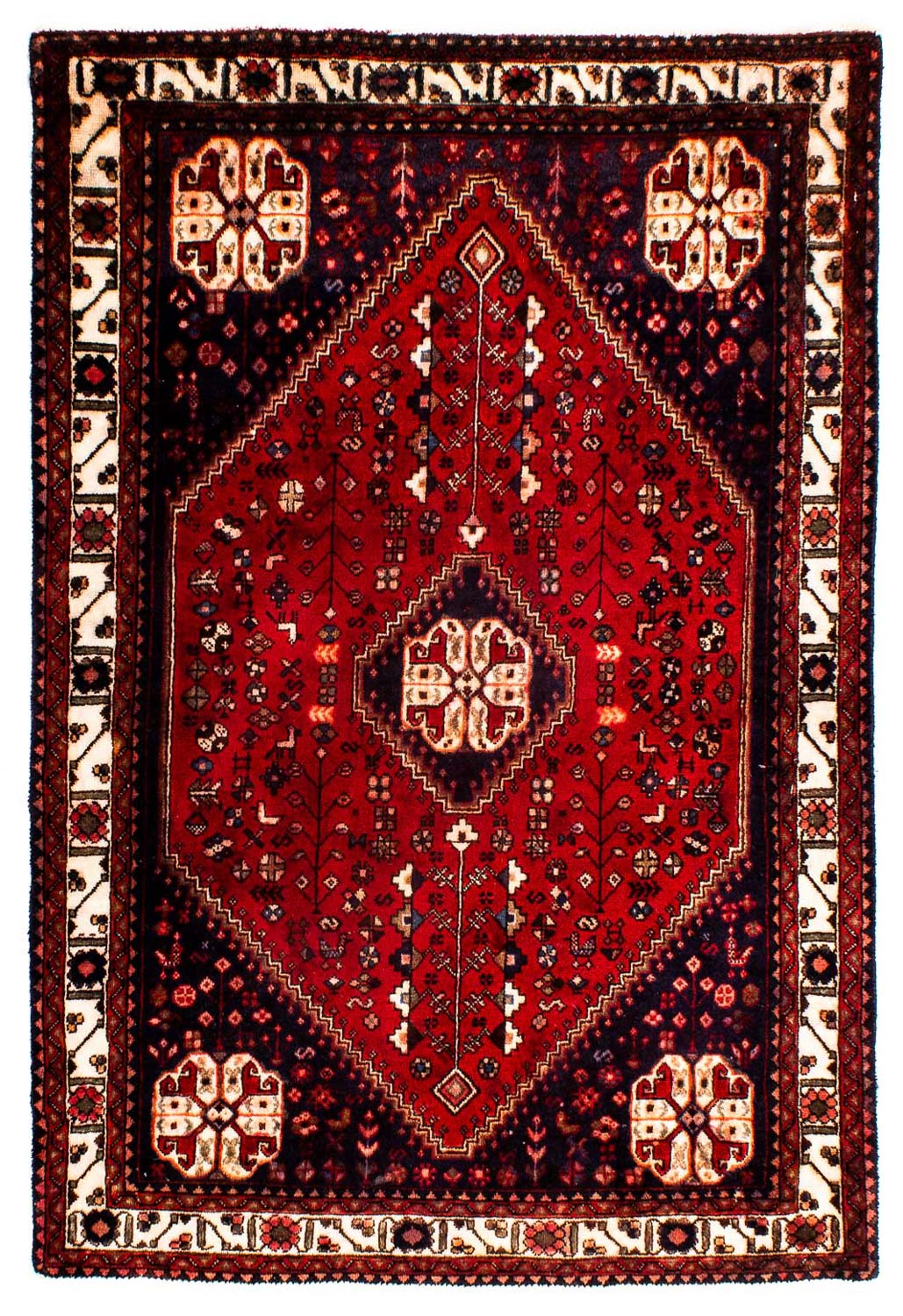 Perserteppich - Nomadic 144 x 98 cm - dunkelrot