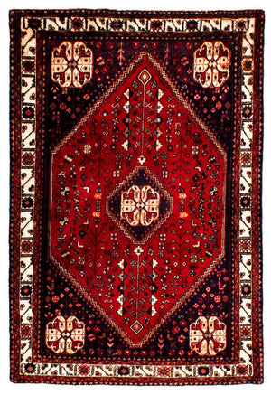 Perserteppich - Nomadic 144 x 98 cm - dunkelrot