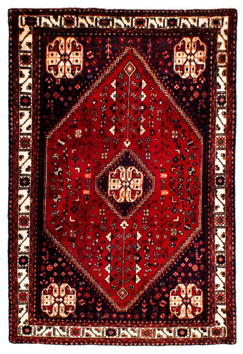 Perserteppich - Nomadic 144 x 98 cm - dunkelrot