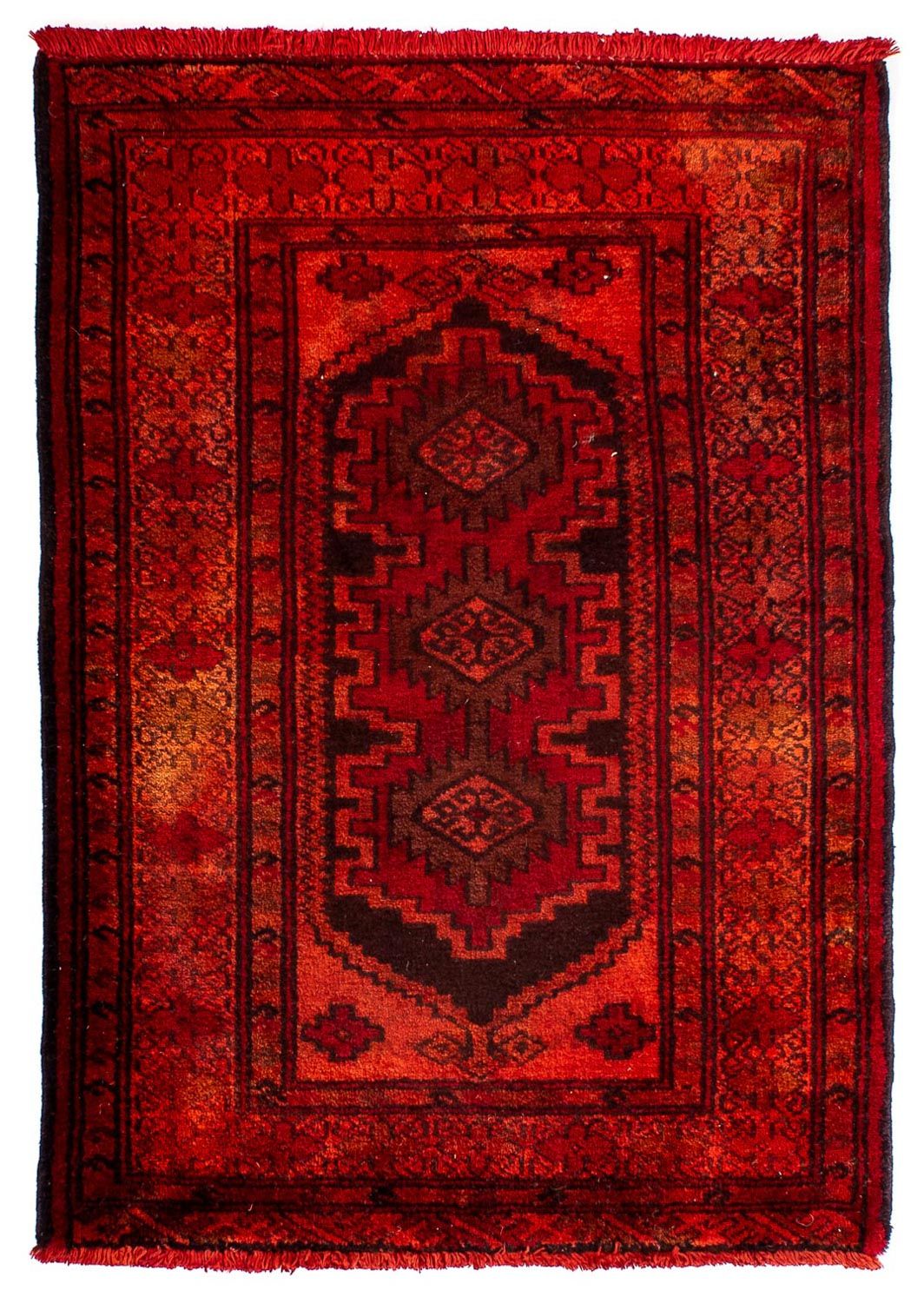 Orientteppich 103 x 70 cm - dunkelrot
