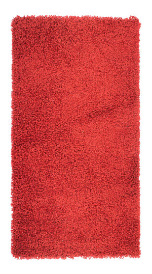 Hochflor Teppich 110 x 60 cm - rot