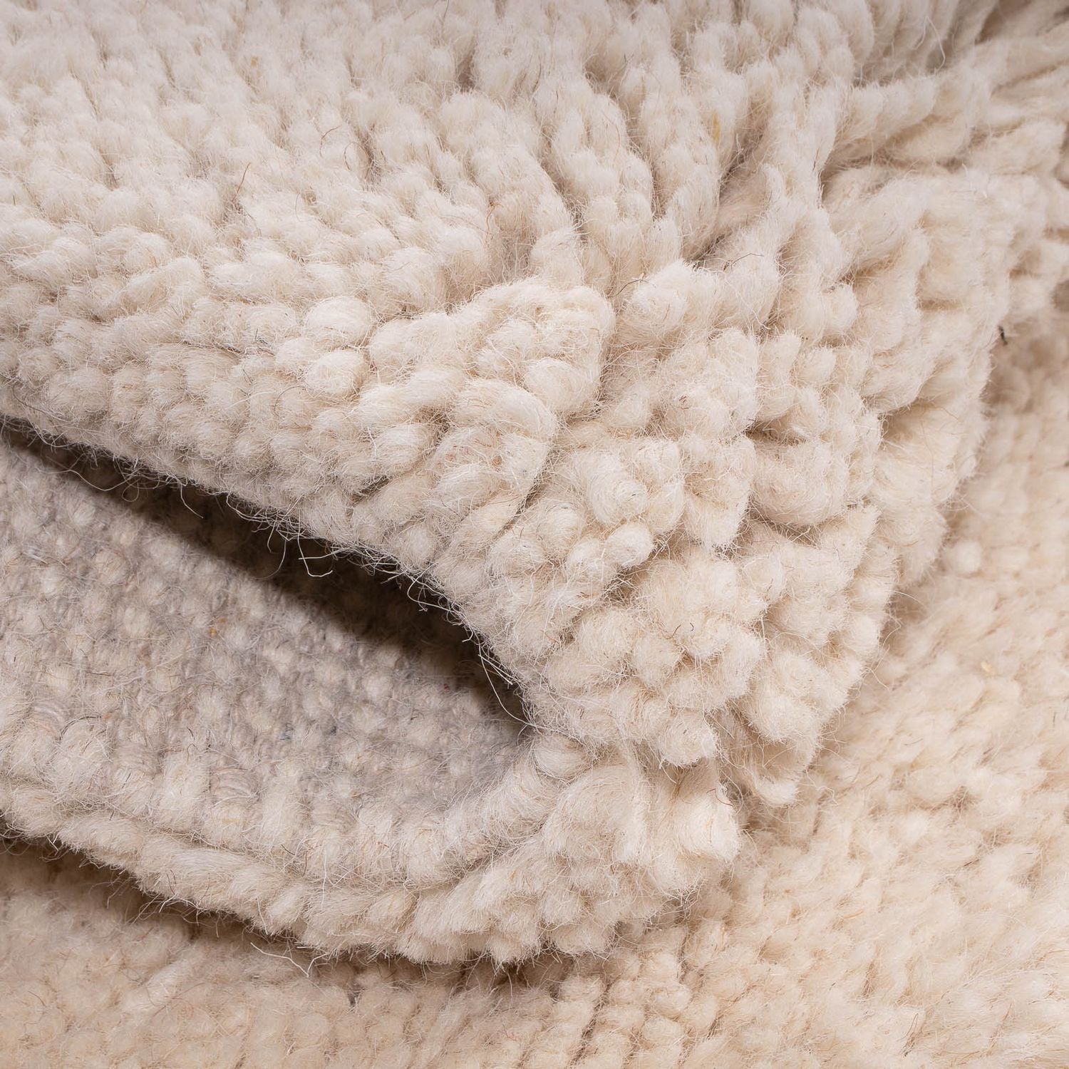 Berber Teppich 120 x 120 cm - beige
