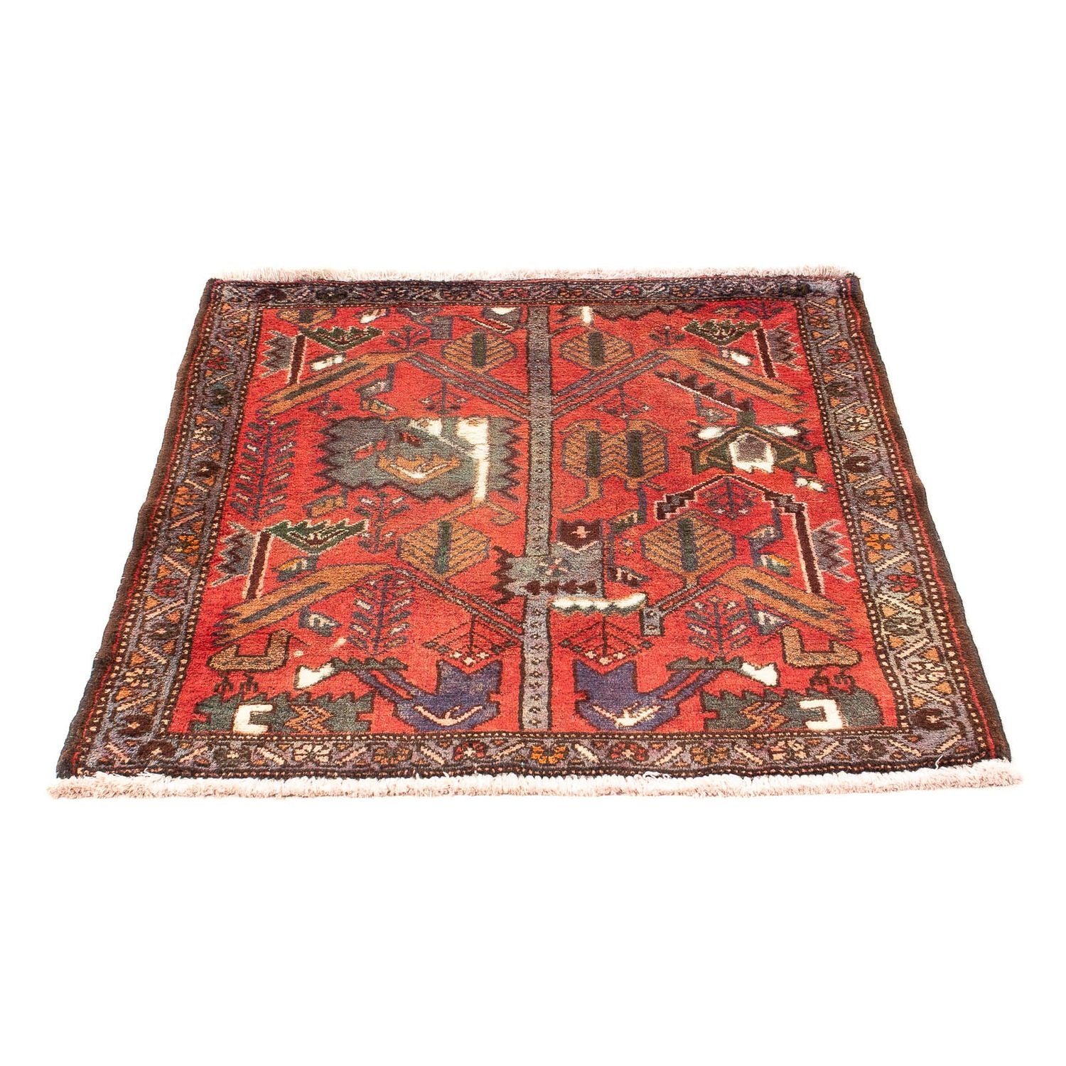 Perserteppich - Nomadic 99 x 82 cm - dunkelrot