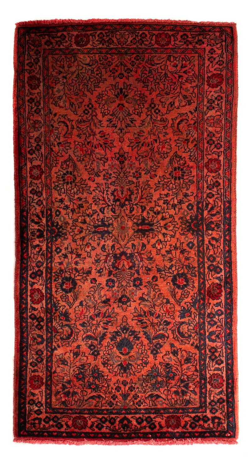 Orientteppich 132 x 68 cm - dunkelrot