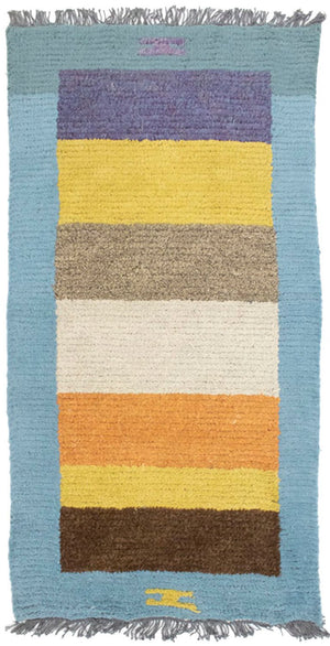 Nepal Teppich 140 x 70 cm - mehrfarbig