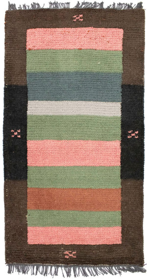 Nepal Teppich 140 x 70 cm - mehrfarbig