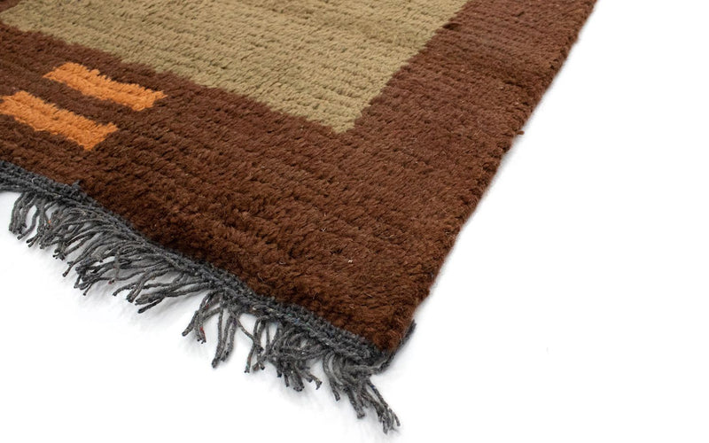 Nepal Teppich 140 x 70 cm - braun