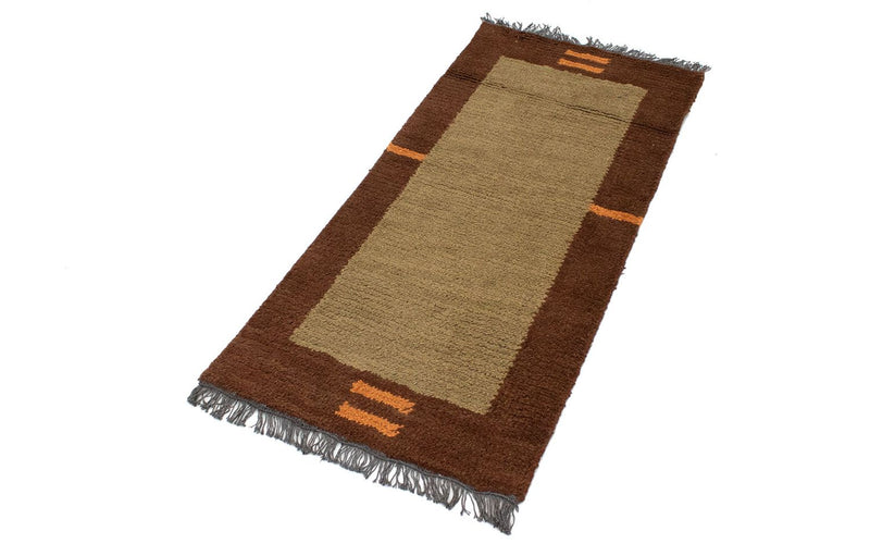 Nepal Teppich 140 x 70 cm - braun