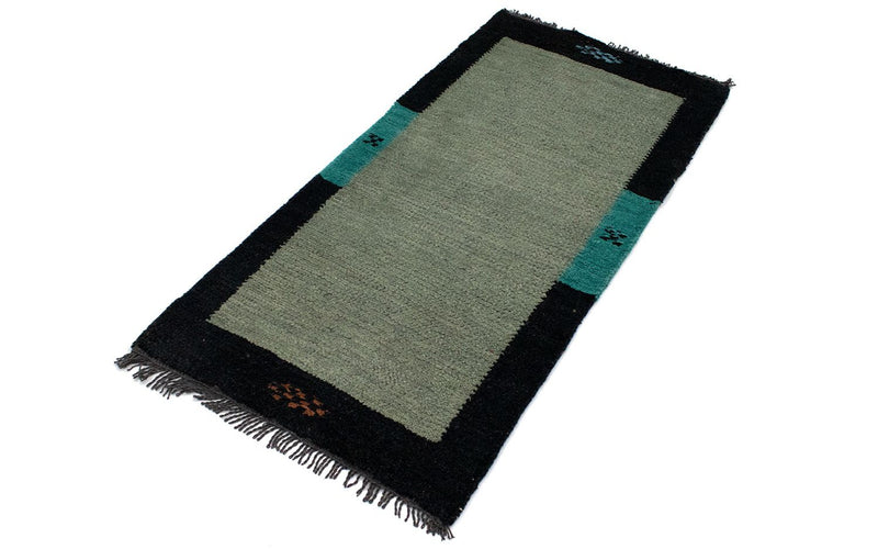 Nepal Teppich 140 x 70 cm - grau