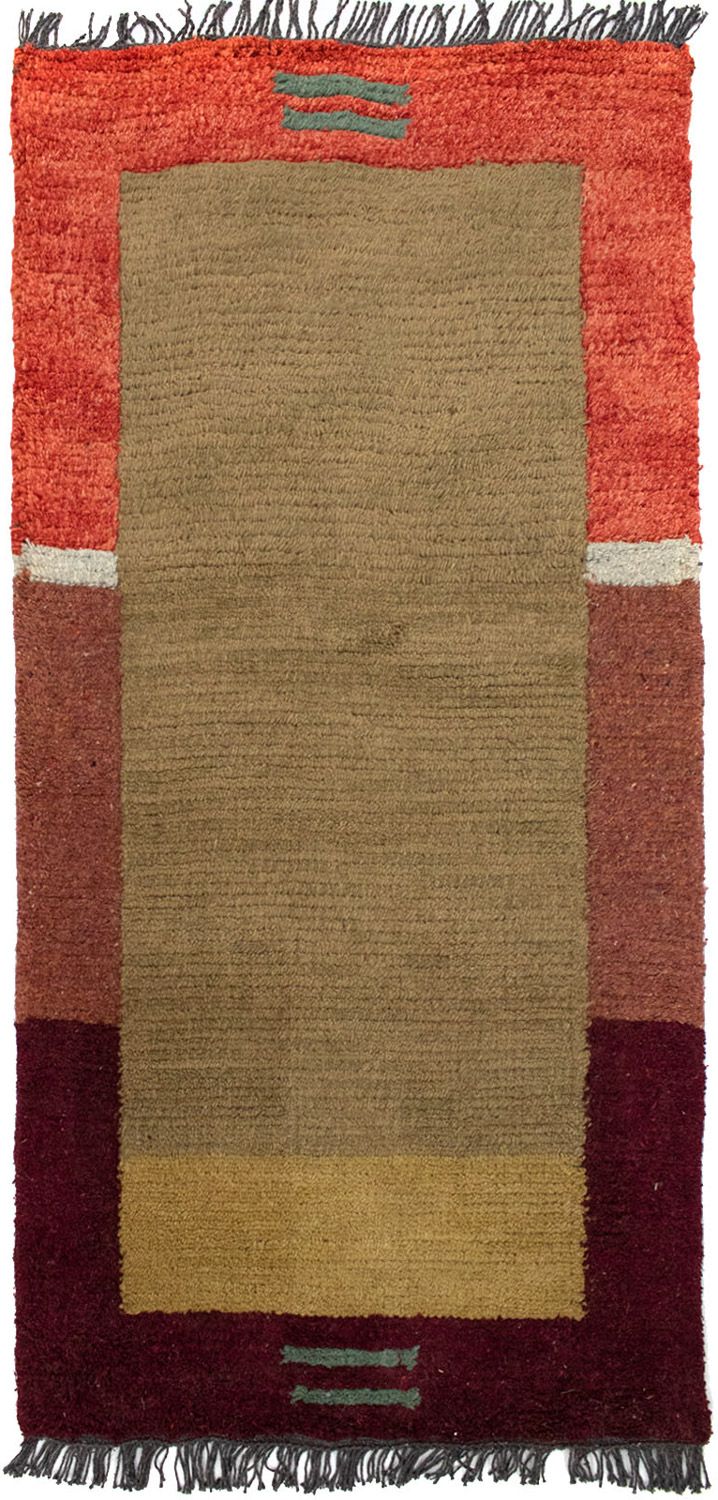 Nepal Teppich 140 x 70 cm - braun