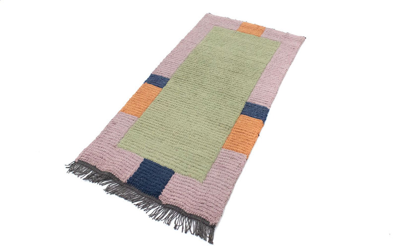 Nepal Teppich 140 x 70 cm - mehrfarbig