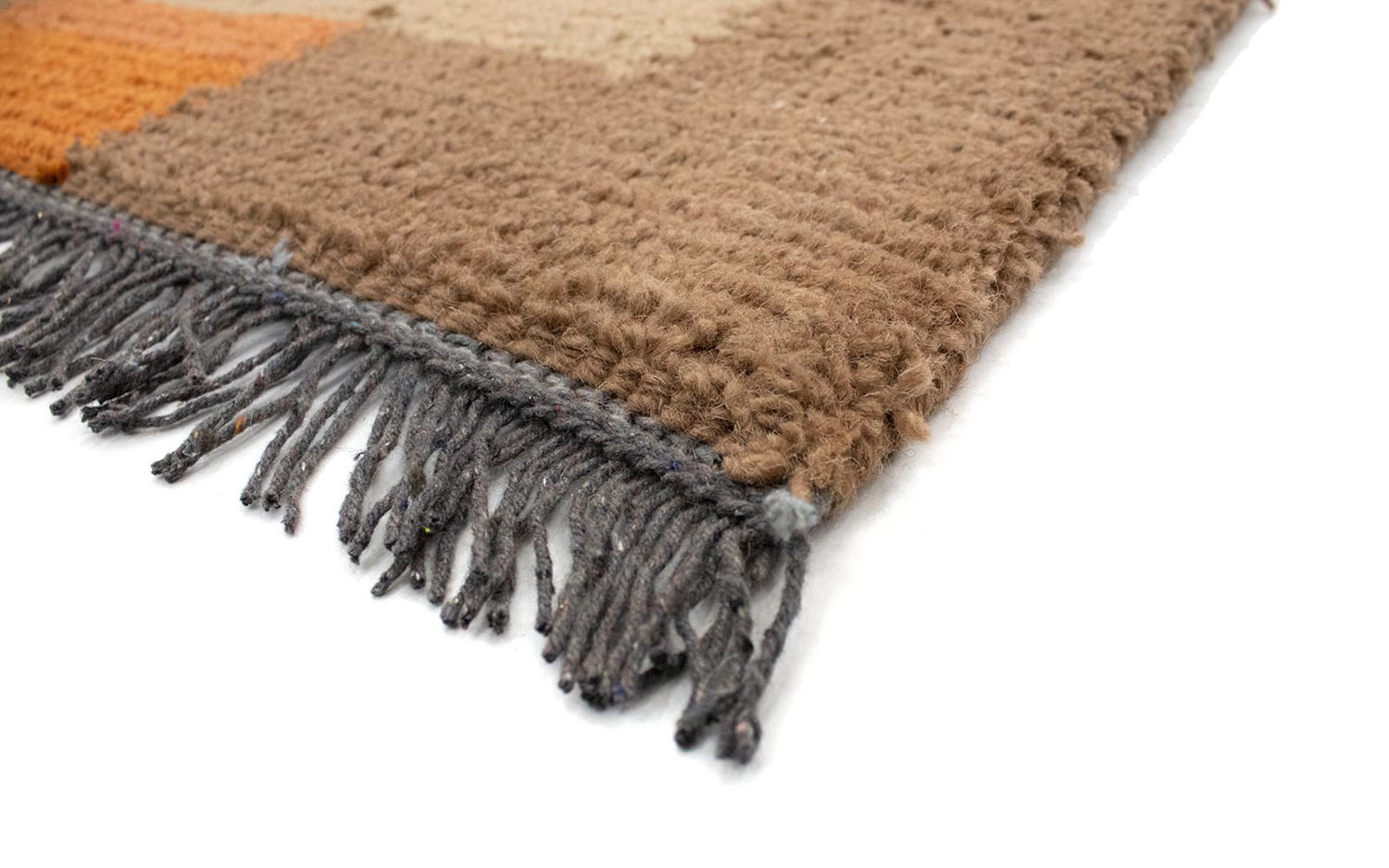 Nepal Teppich 140 x 70 cm - hellbraun
