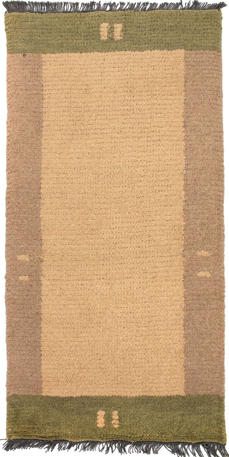Nepal Teppich 140 x 70 cm - hellbraun
