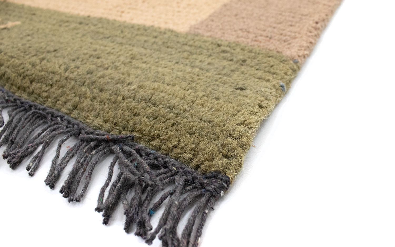 Nepal Teppich 140 x 70 cm - hellbraun