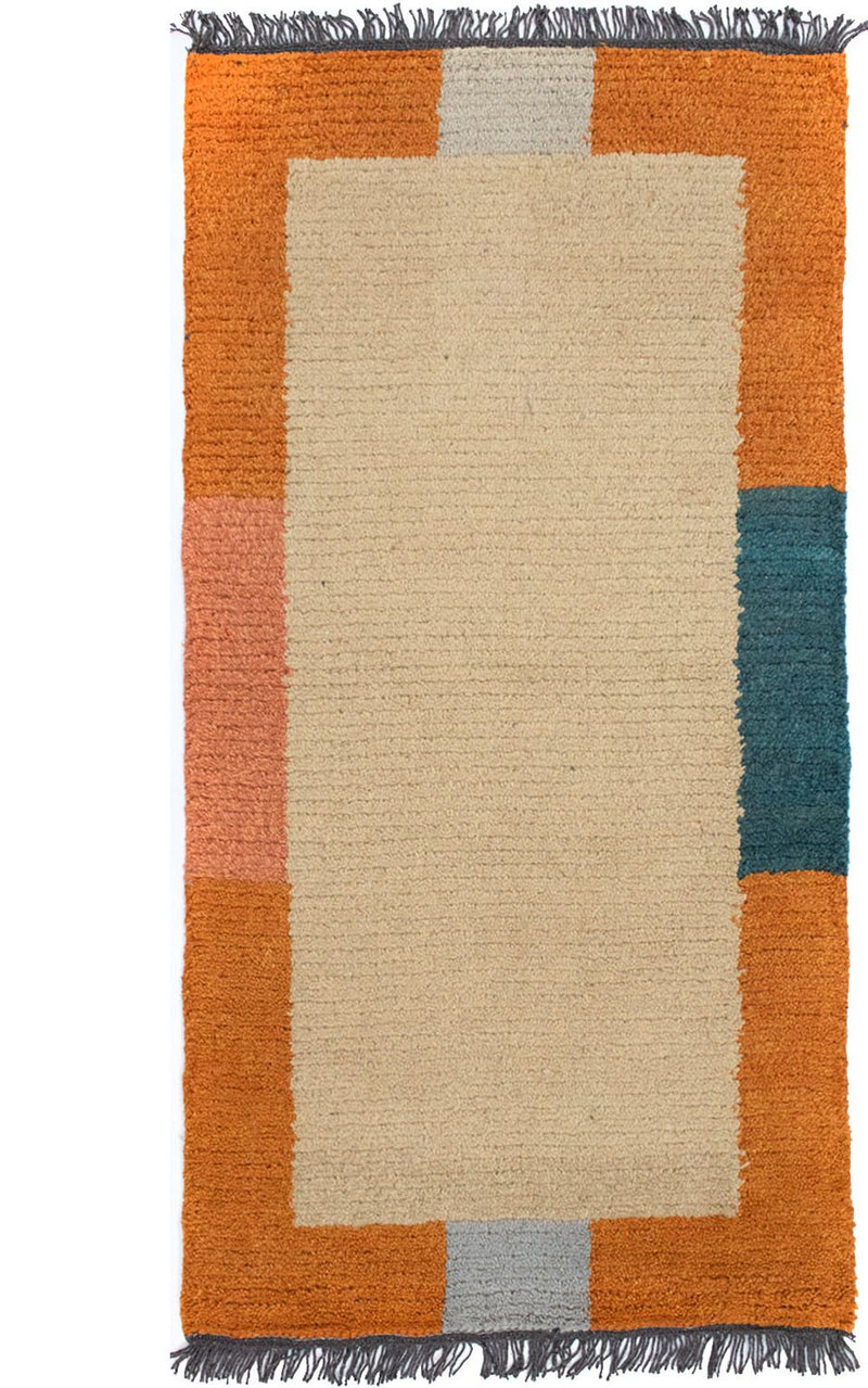 Nepal Teppich 140 x 70 cm - beige