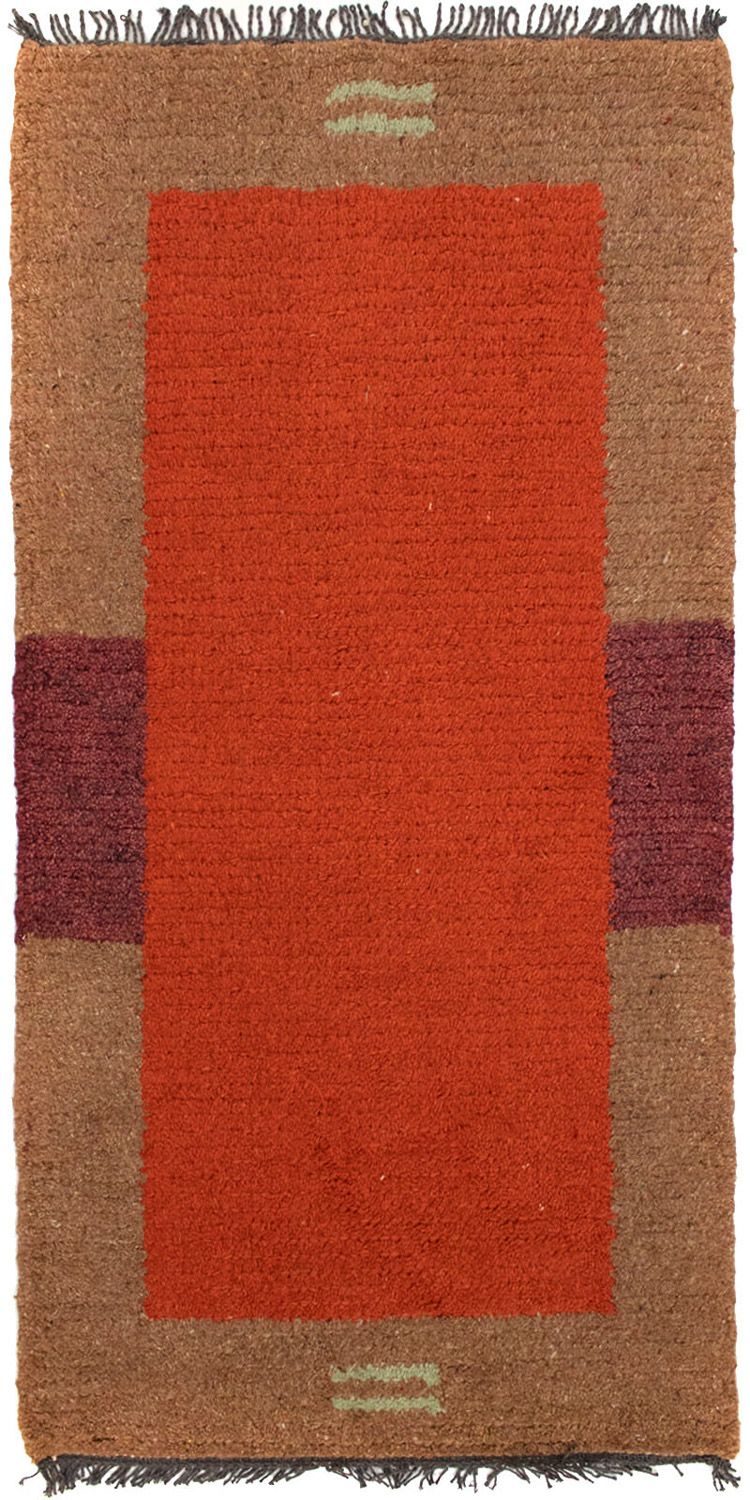 Nepal Teppich 140 x 70 cm - rot