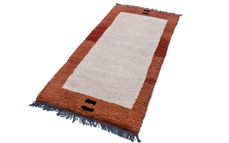Nepal Teppich 140 x 70 cm - beige