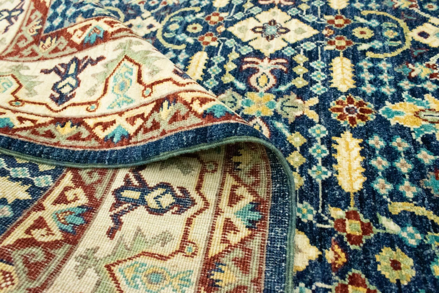 Ziegler Teppich 180 x 123 cm - blau