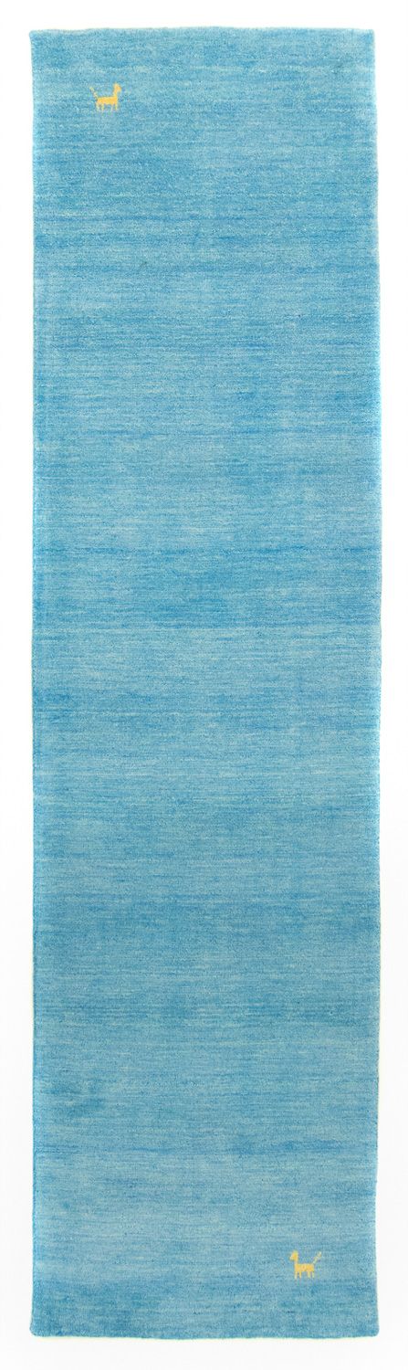 Gabbeh Teppich - Indus 400 x 80 cm - hellblau