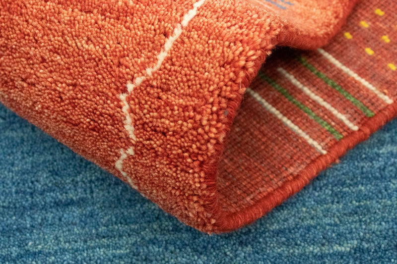 Gabbeh Teppich - Indus 200 x 80 cm - blau