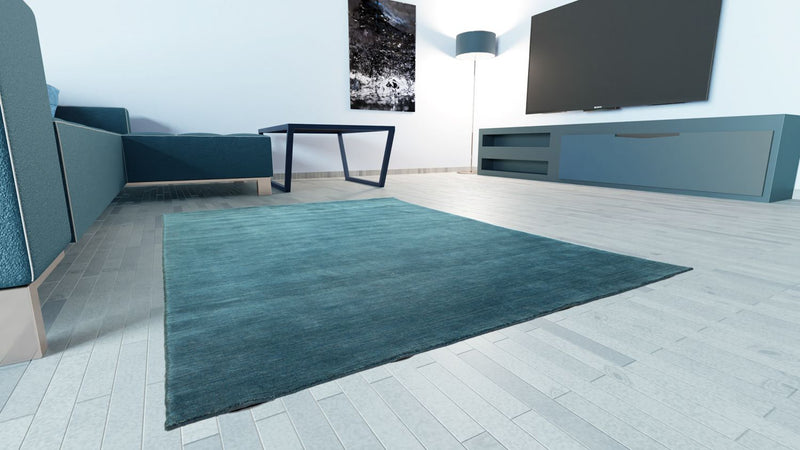Gabbeh Teppich - Indus 250 x 200 cm - petrolblau