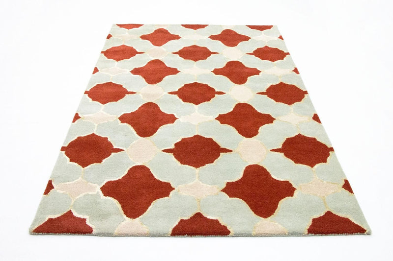 Wollteppich 244 x 152 cm Wohnzimmer Teppich