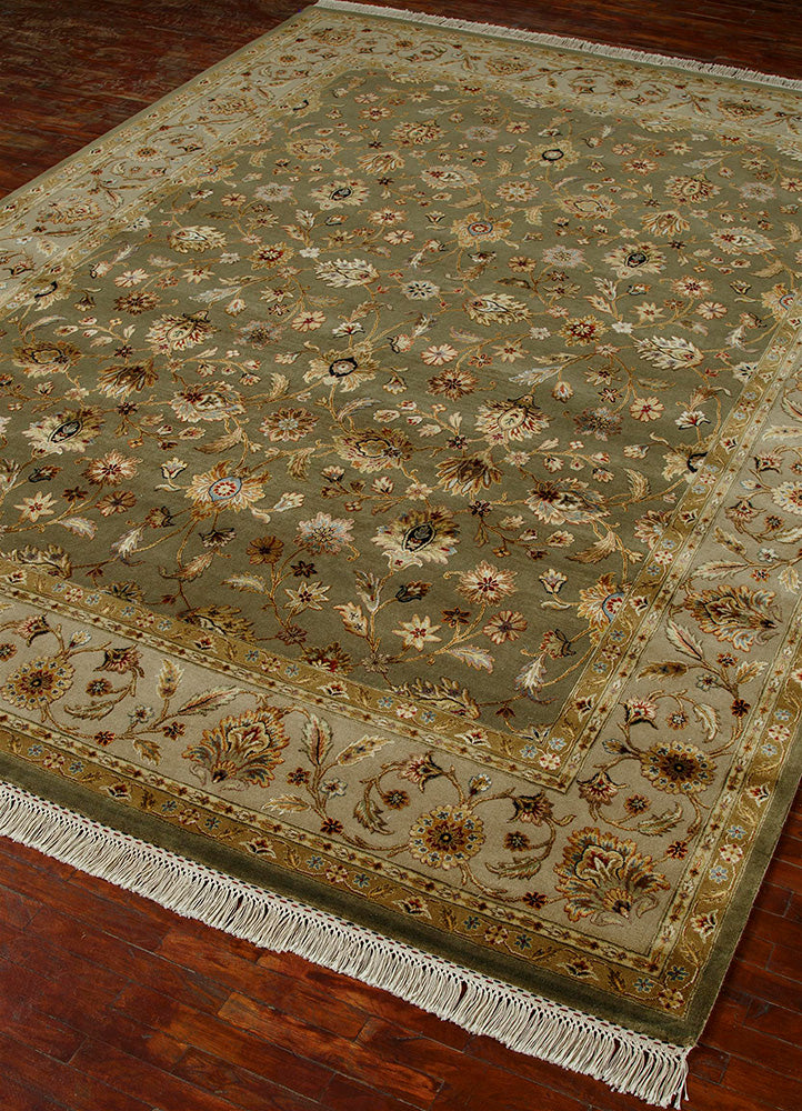Läufer Woll - 300 x 75 cm - grün
