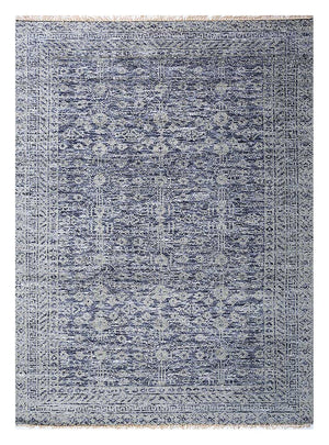 Wollteppich - 240 x 150 cm - blau