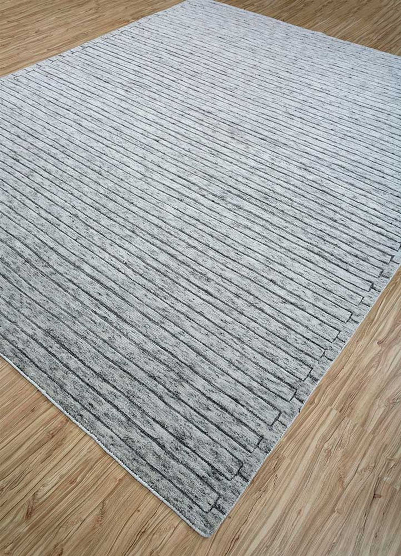 Wollteppich - 300 x 240 cm - grau