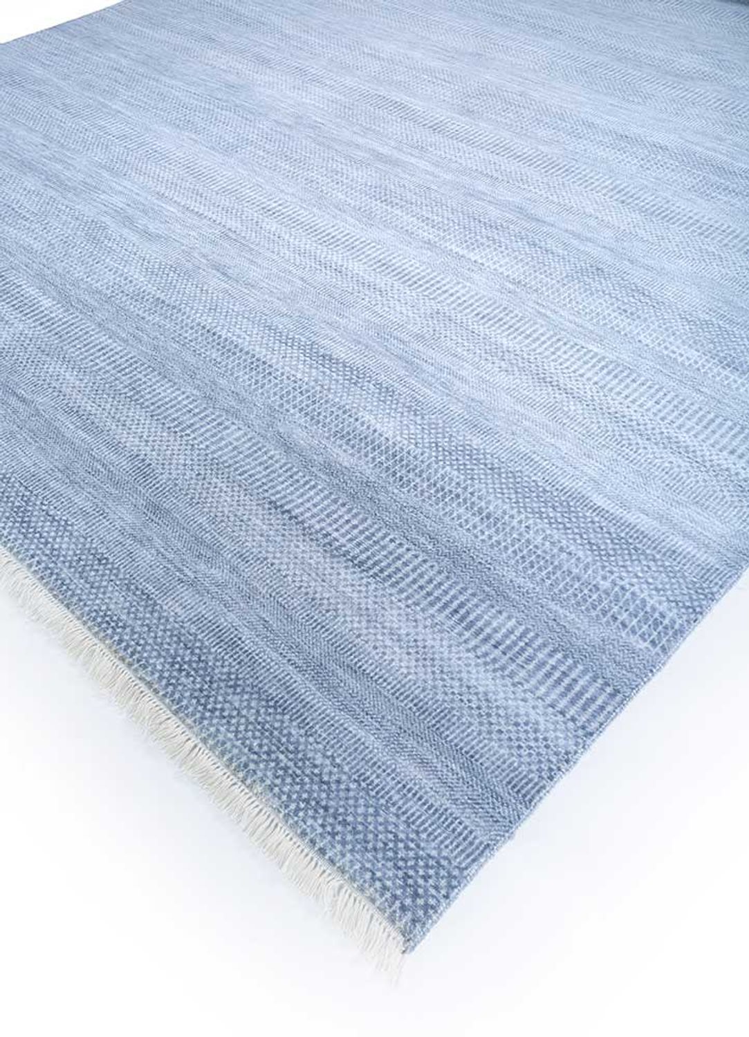 Wollteppich - 360 x 270 cm - blau