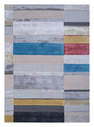 Wollteppich - 270 x 180 cm - silber